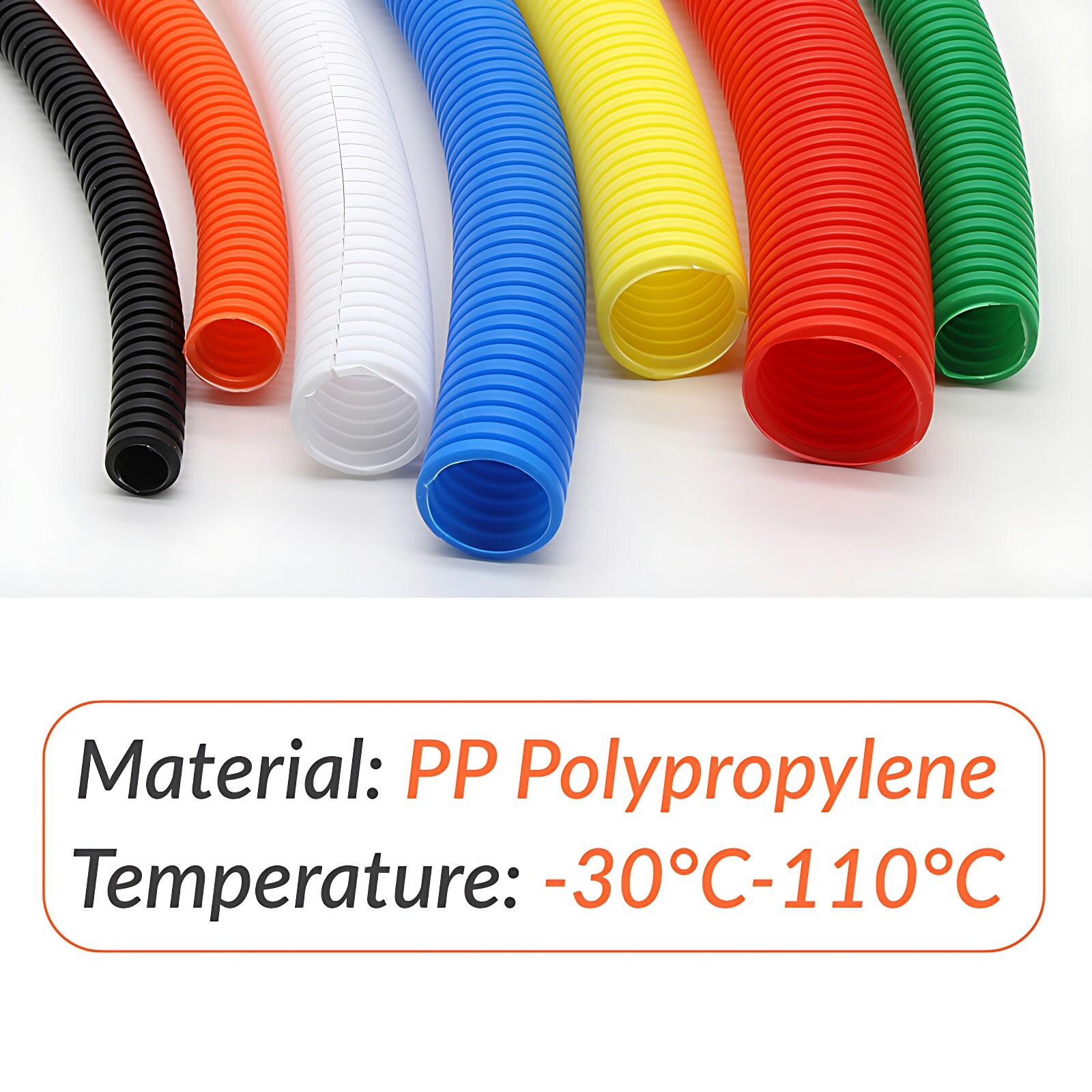 Conduit Spilt Cable Tidy Flexible Tube Convoluted Protection Tubing PP Polypropy