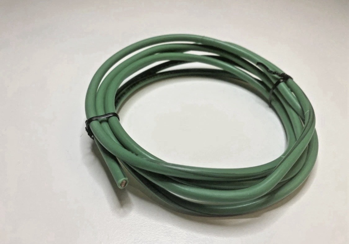 5 Ft Green 10 AWG Solid Copper Wire 10 Gauge Green Ground Wire 5ft TV Satellite