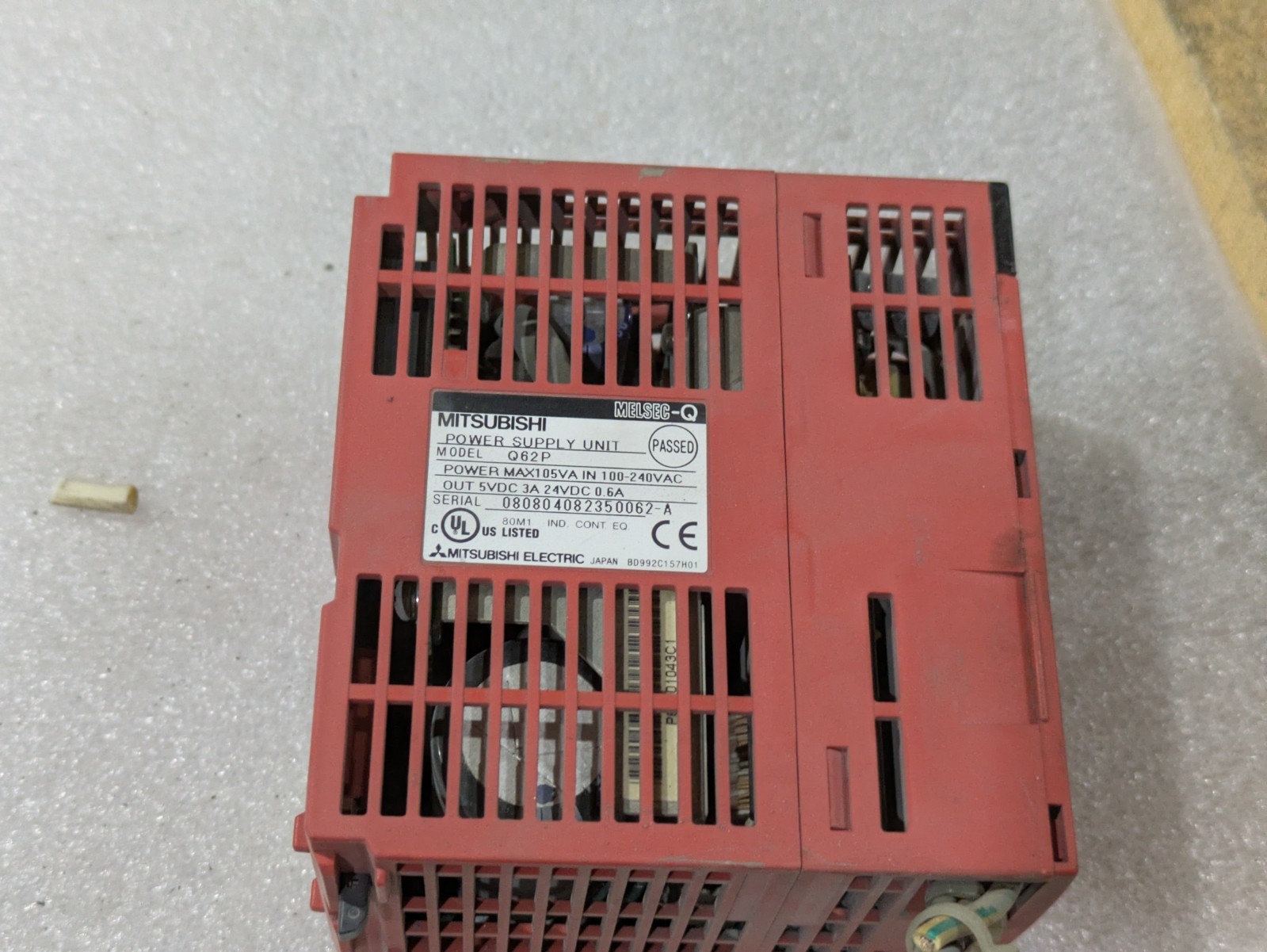MITSUBISHI Q62P 105VA IN 100-240VAC 5VDC 3A 24VDC 0.6A