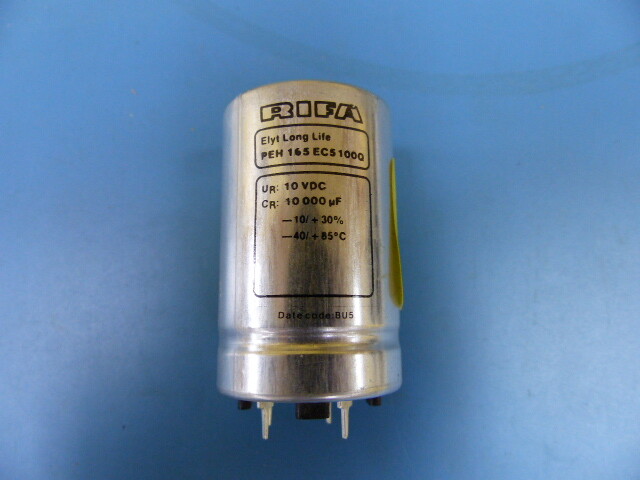 RIFA PEH165EC5100Q Qty of 1 per Lot 10000UF 10V 85 DEG. 30X47MM PC MT. RIFA