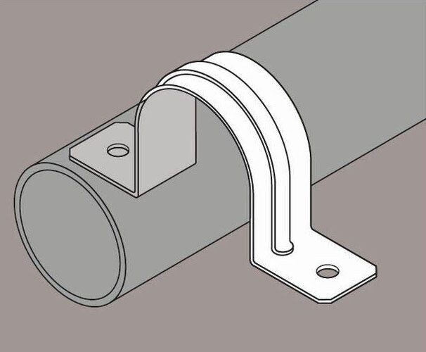 Gibson Stainless 3150-2, 1-1/2″, 316 Stainless Steel, 2-Hole, Conduit Strap, 1pc