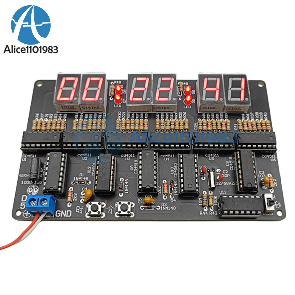 Digital Clock Circuit Board DIY Electronic Kit Electronic Clock Teaching Kit