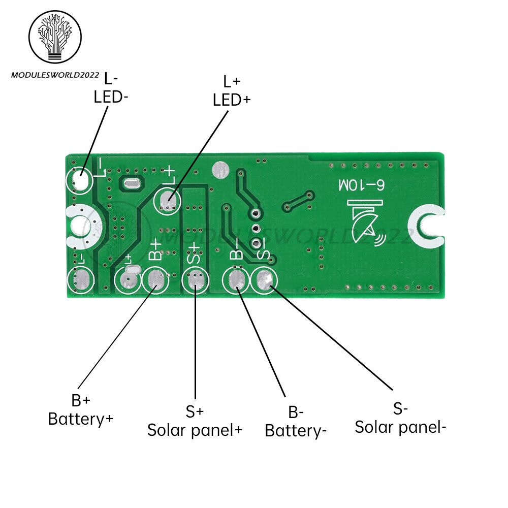 3.2V 3.7V Radar Human Body Sensor Solar Light Circuit Board Driver with Memory