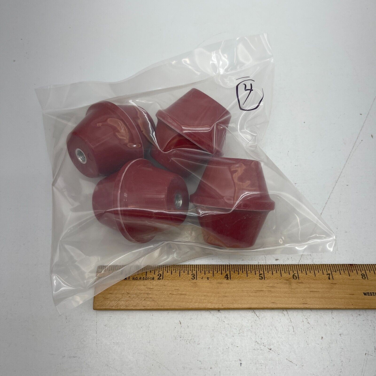 LOT of 4 Glastic Standoff Electrical Insulator Fiberglass Reinforced Thermoset