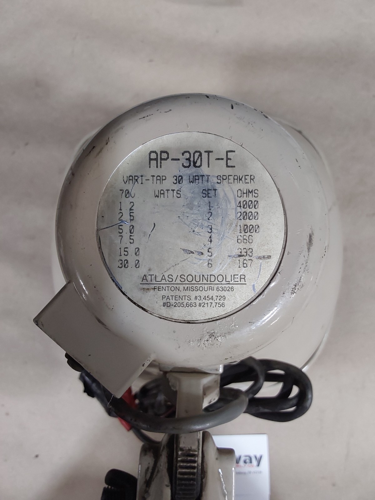 ATLAS Soundolier AP-30T-E Horn Speaker 30-Watt