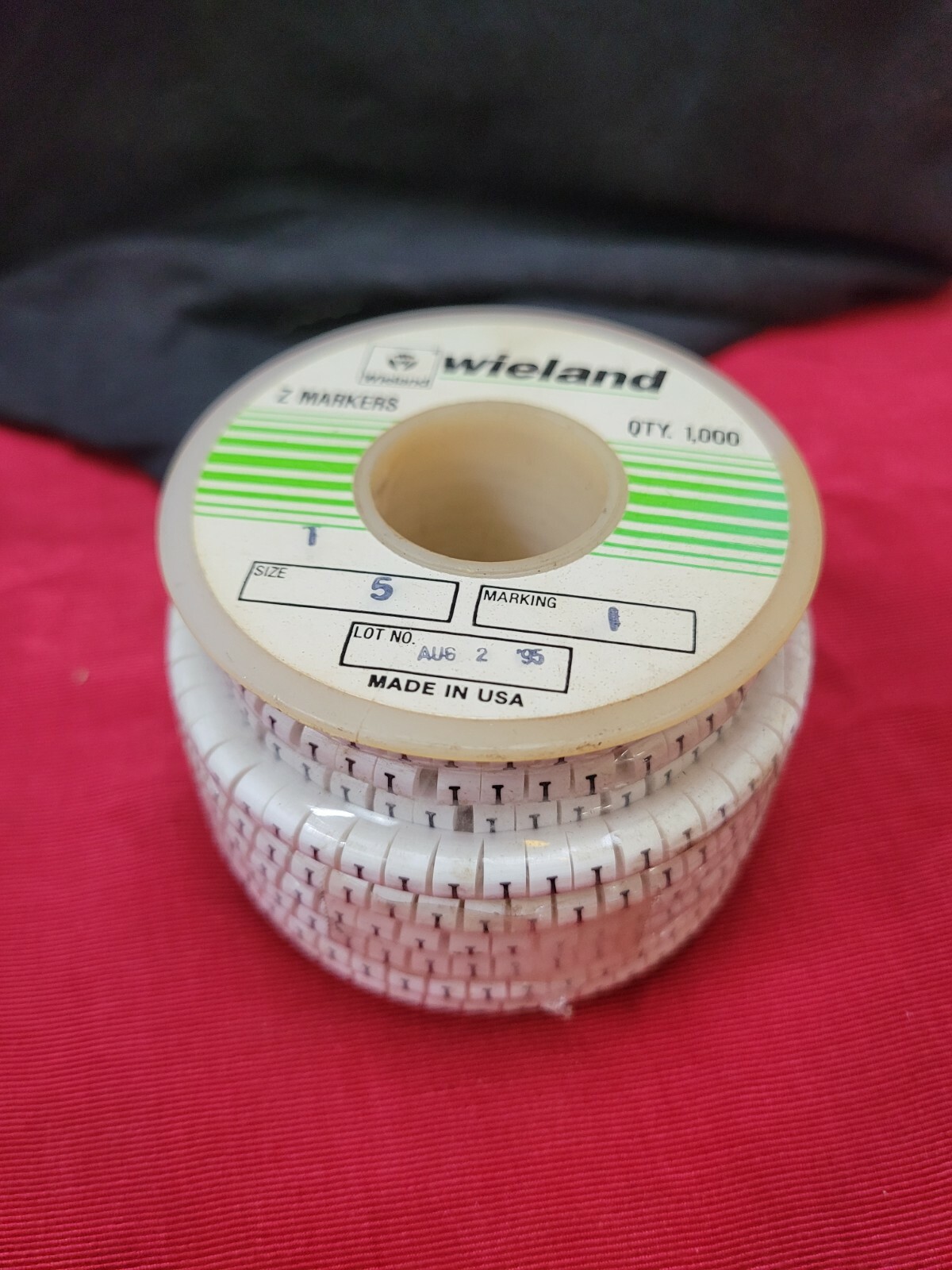 Wieland Slip On Wire Marker “1” Size 5 1000 Count