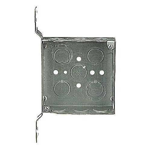 Steel City 52151CV1/2&3/4, Steel, Electrical Square Outlet Box, 1 pc