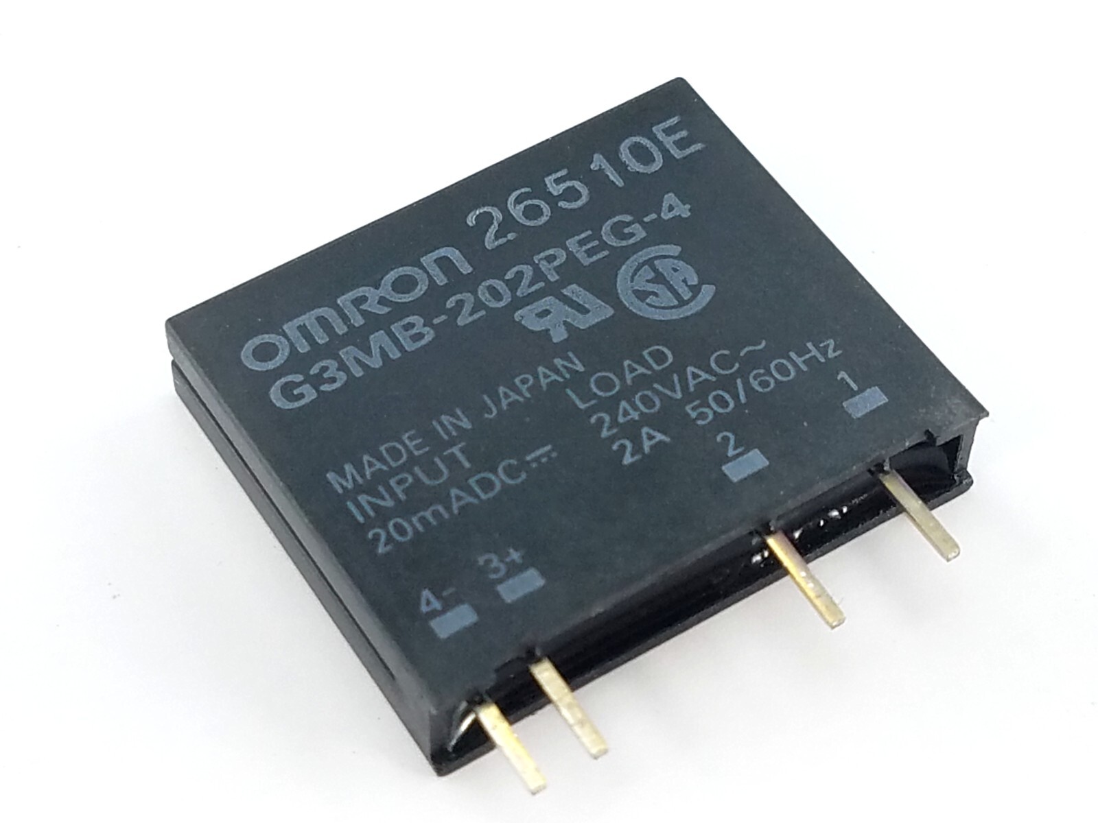 Omron G3MB-202PEG-4 Solid State Relay, PCB Mount, 20mA/100-240AC 2A