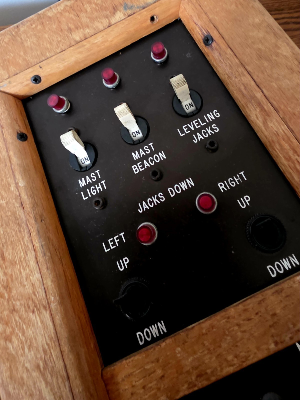 Vintage Broadcast Hydraulic Mast Control Panel – Steampunk Switchboard Display