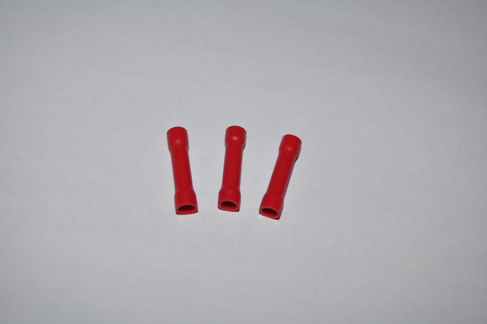 250PC BUTT SPLICE CRIMP CONNECTORS RED 22-18 AWG BV-1