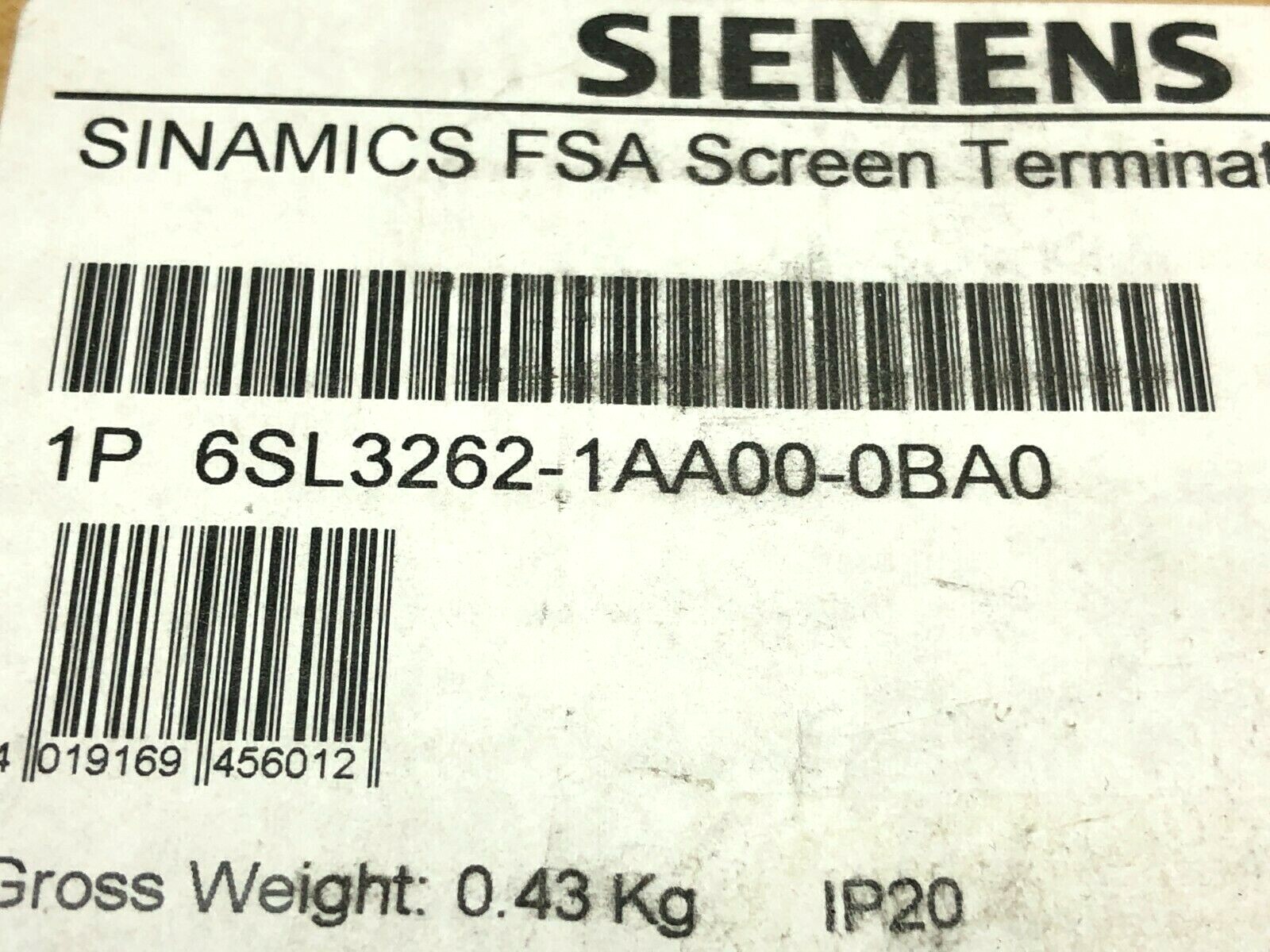 Siemens 6SL3262-1AA00-0BA0 Shield Connection Kit for Power Module