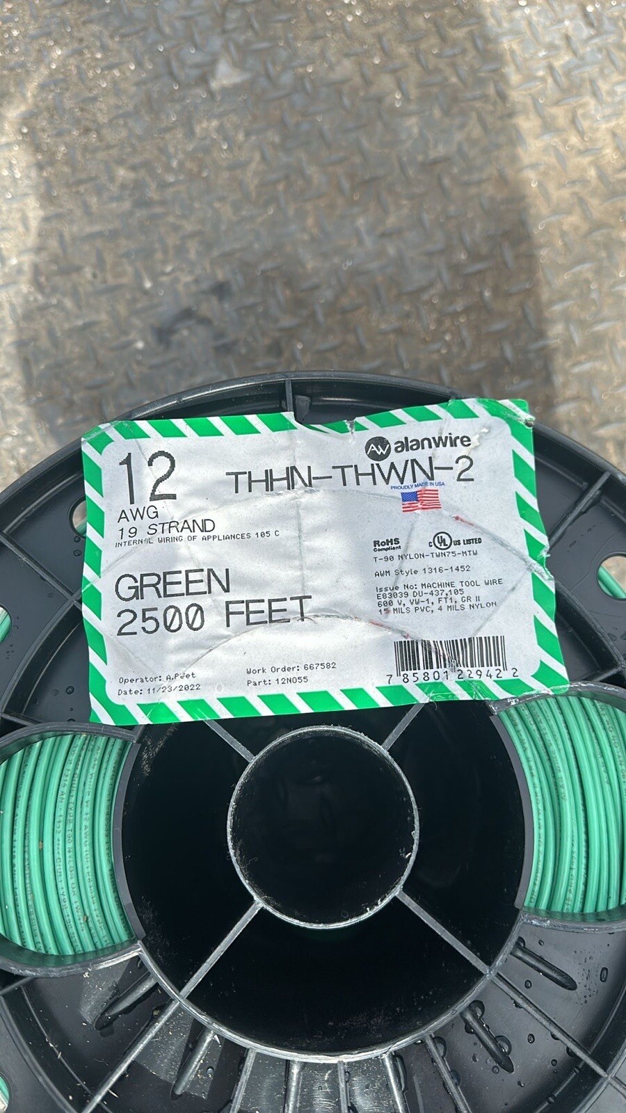 12 AWG ELECTIONS TRICAL WIRE 2500 ft