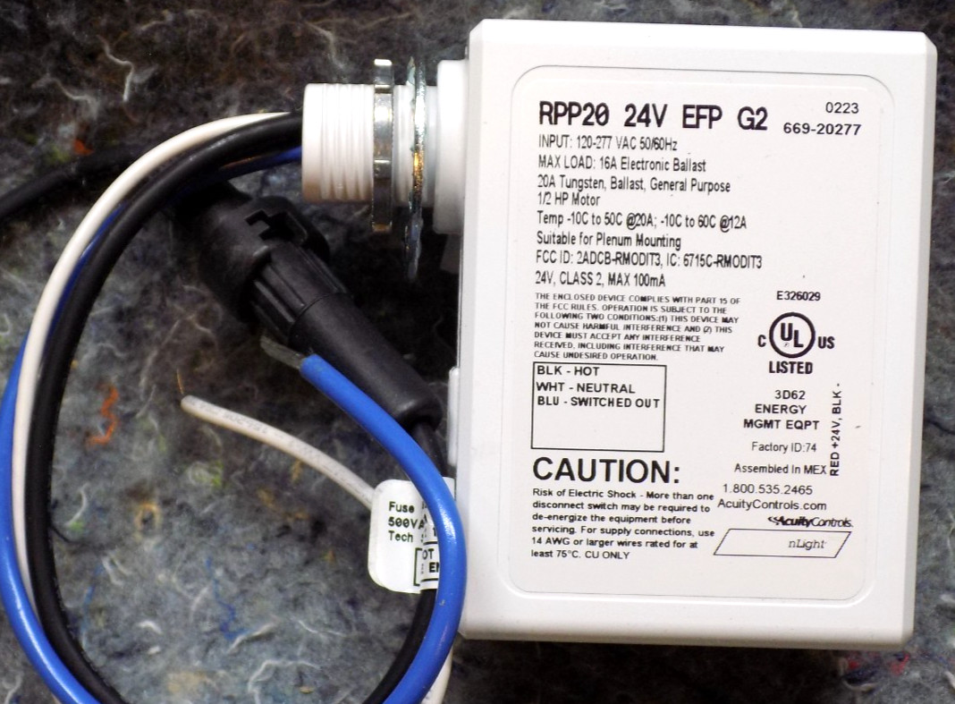 New in box! Acuity/nLight RPP20 24V EFP G2 nLight AIR Relay Pack