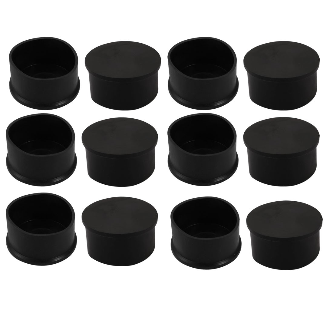 60mm Inner Diameter Chair Leg Floor Protectors Table Feet Tips Covers Caps 12pcs