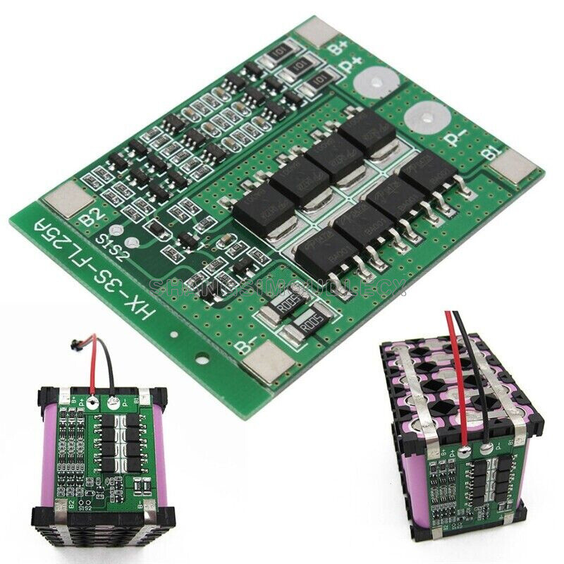 3S/4S BMS PCB Protection Board For 18650 Li-ion Lithium Battery Cell-