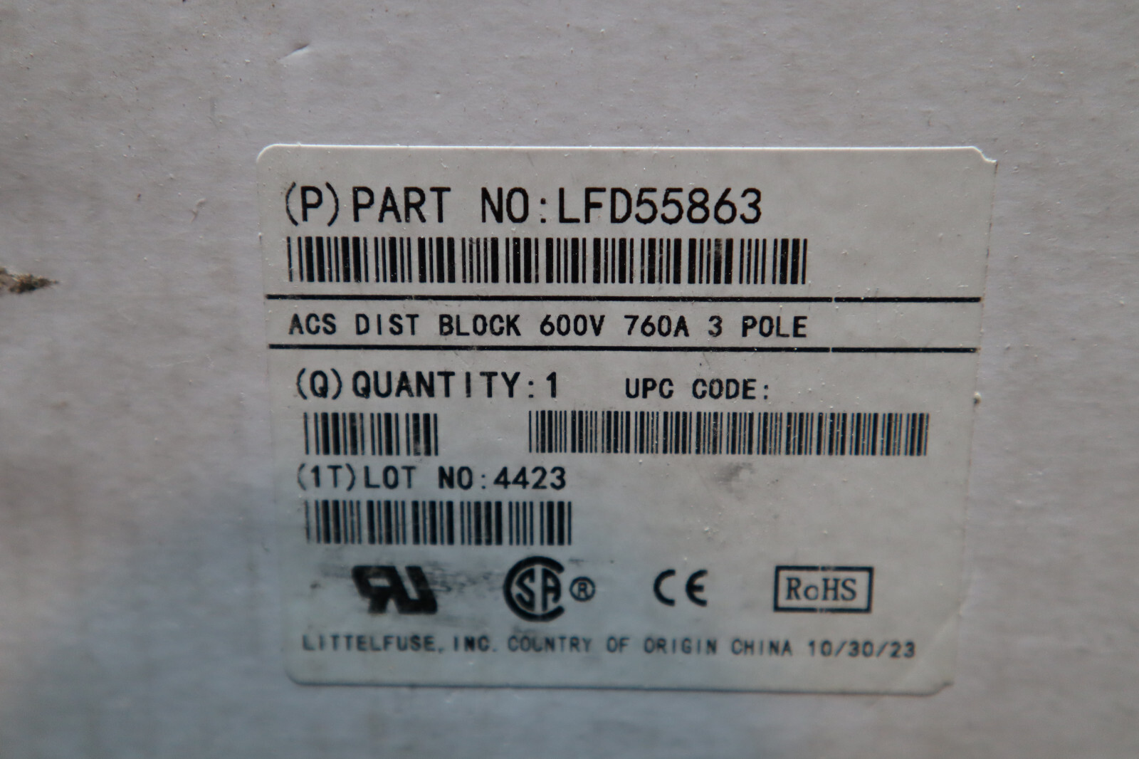 LITTELFUSE LFD5586-3 / LFD55863 (NEW IN BOX) SPLICER BLOCKS DISTRIBUTION POWER