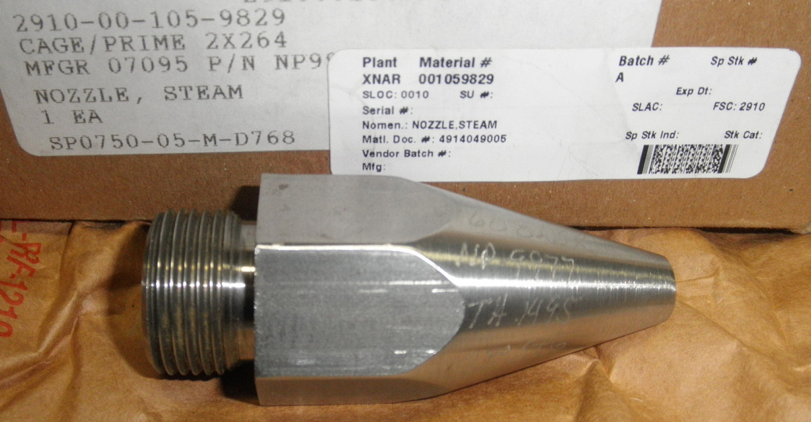 2910-00-105-9829 Nozzle; Steam NPP9977
