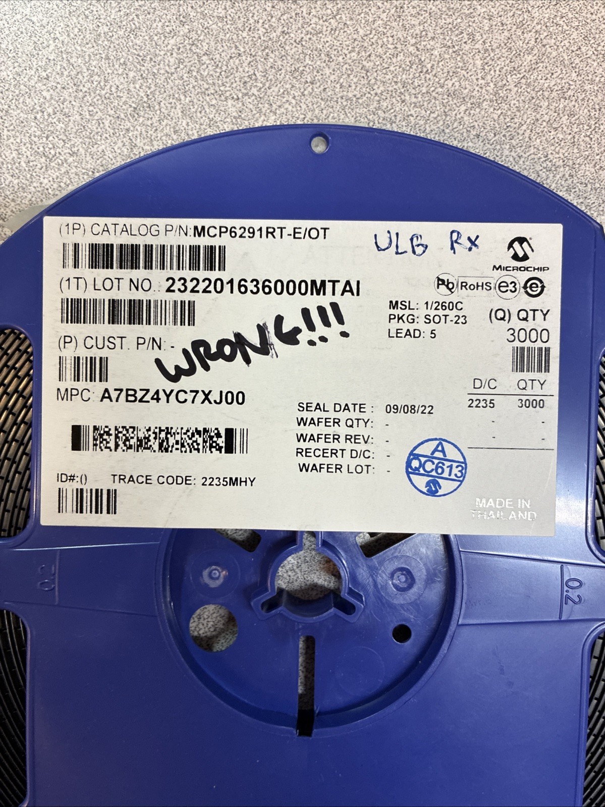 MCP6291RT-E/OT Microchip Op Amp Partial Reel At Least 3700 Remaining