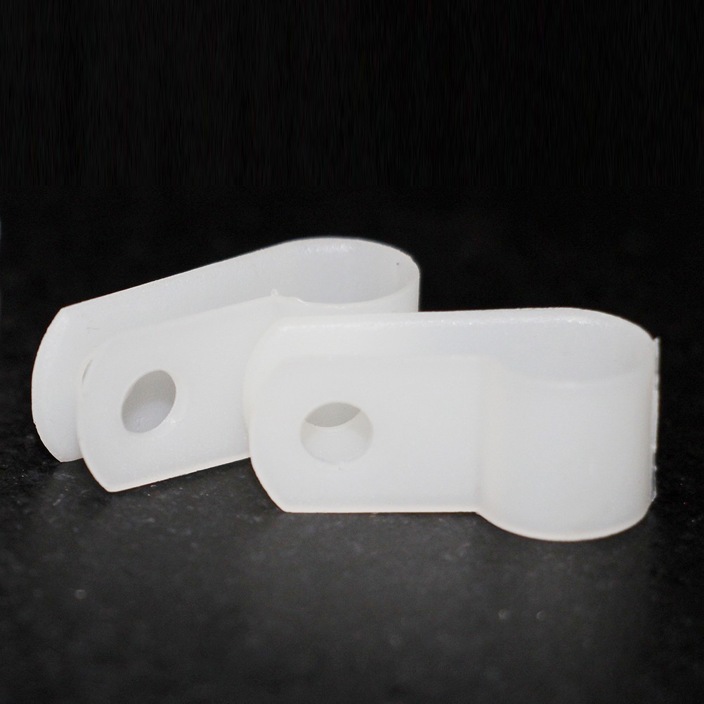 100Pcs Durable Wire Cable Clamp R Type Holder Transparent for Cable Organization
