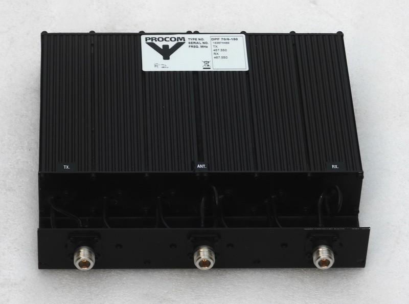 PROCOM DENMARK TYPE DPF70/6-150 RADIO COMM. SYSTEM 6-CAVITY DUPLEX FILTER