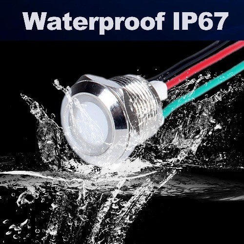 12mm 12V 24V Metal 2 Color LED Indicator Light