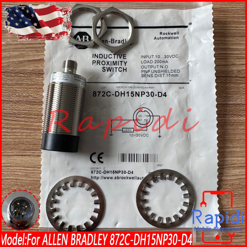Proximity Sensor Switch 872CDH15NP30D4 For Allen Bradley 872C-DH15NP30-D4 NO US
