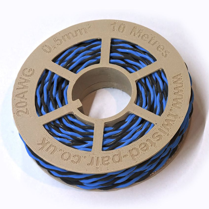 Blue & Black Twisted Wire 20 AWG / 0.5mm² Cable