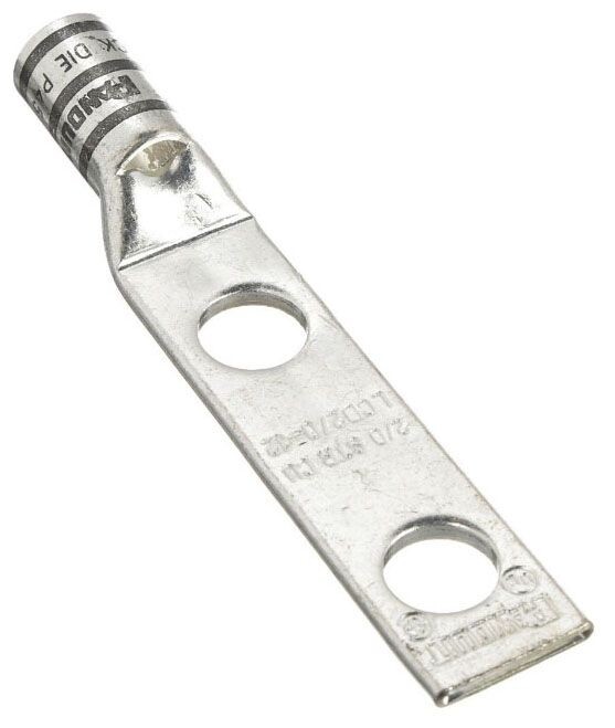 Panduit LCD2/0-12-X, 2/0 AWG Copper, 1/2″ Stud, Compression Cable Lug, 1 pc