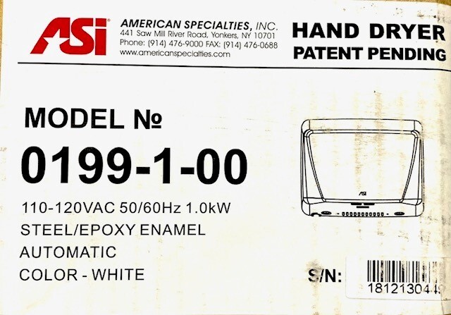 ASI 0199-1 Automatic High Speed Hand Dryer