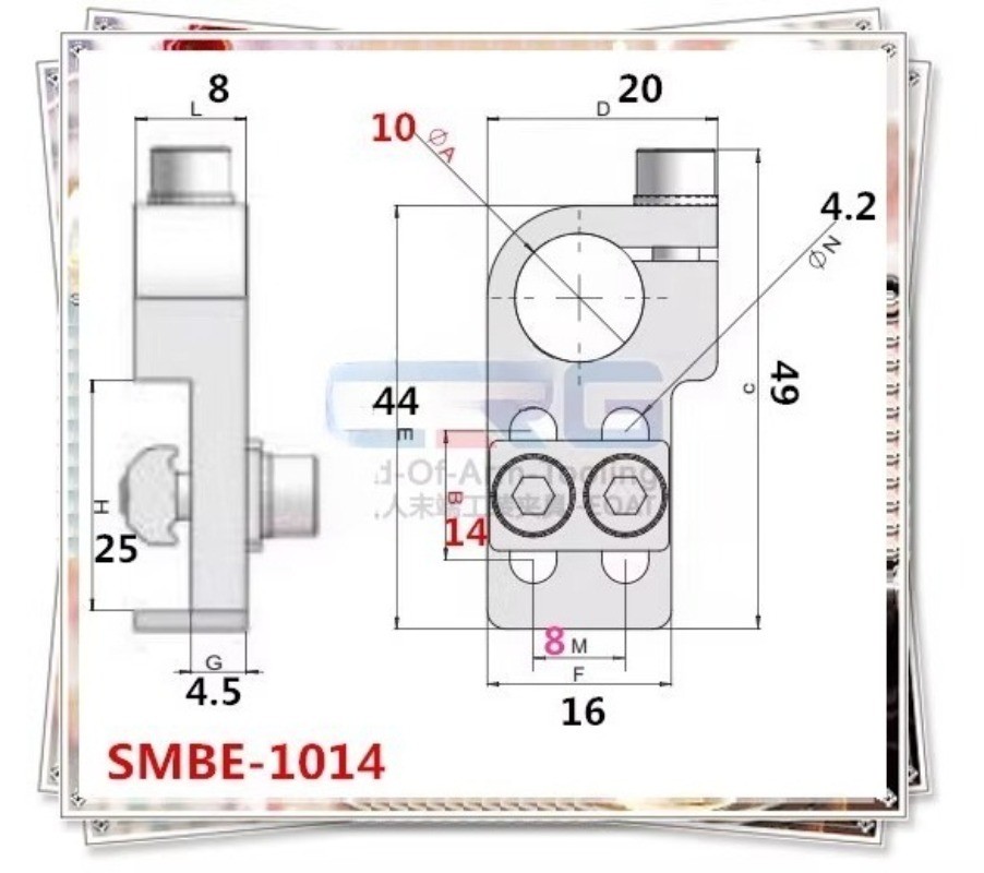 1PCS NEW FIT FOR SMBE-1014T T Yes with nut fixture cylinder connection fixation