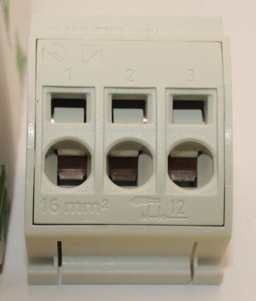 12 PIECE WAGO 812-111 BUSBAR TERMINAL BLOCK 16mm² (LIGHT GREY)