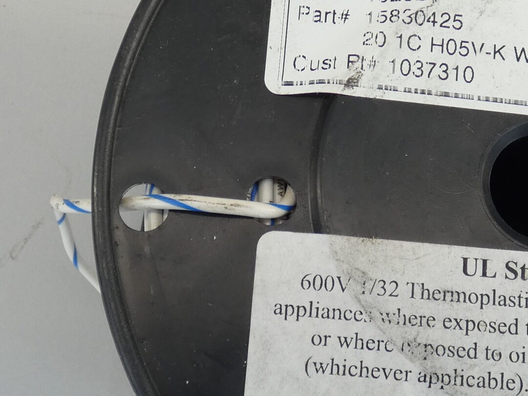 *Lot of 2* Allied Wire & Cable WHITE/BLUE Wire Length Unknown 20AWG 1C – NEW …
