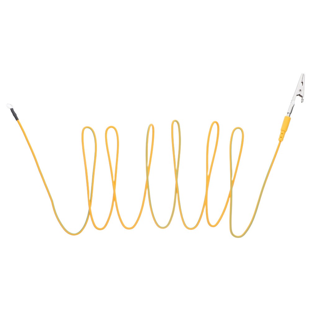 5Pcs Lightweight Anti Static Ground Cable Cord with Metal Clamps for Home Safety