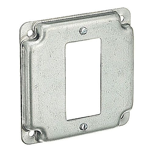 Steel City RS-16-CC, 4″ x 1/2″, 1 Ground Fault Receptacle, Square Box Cover, 1pc