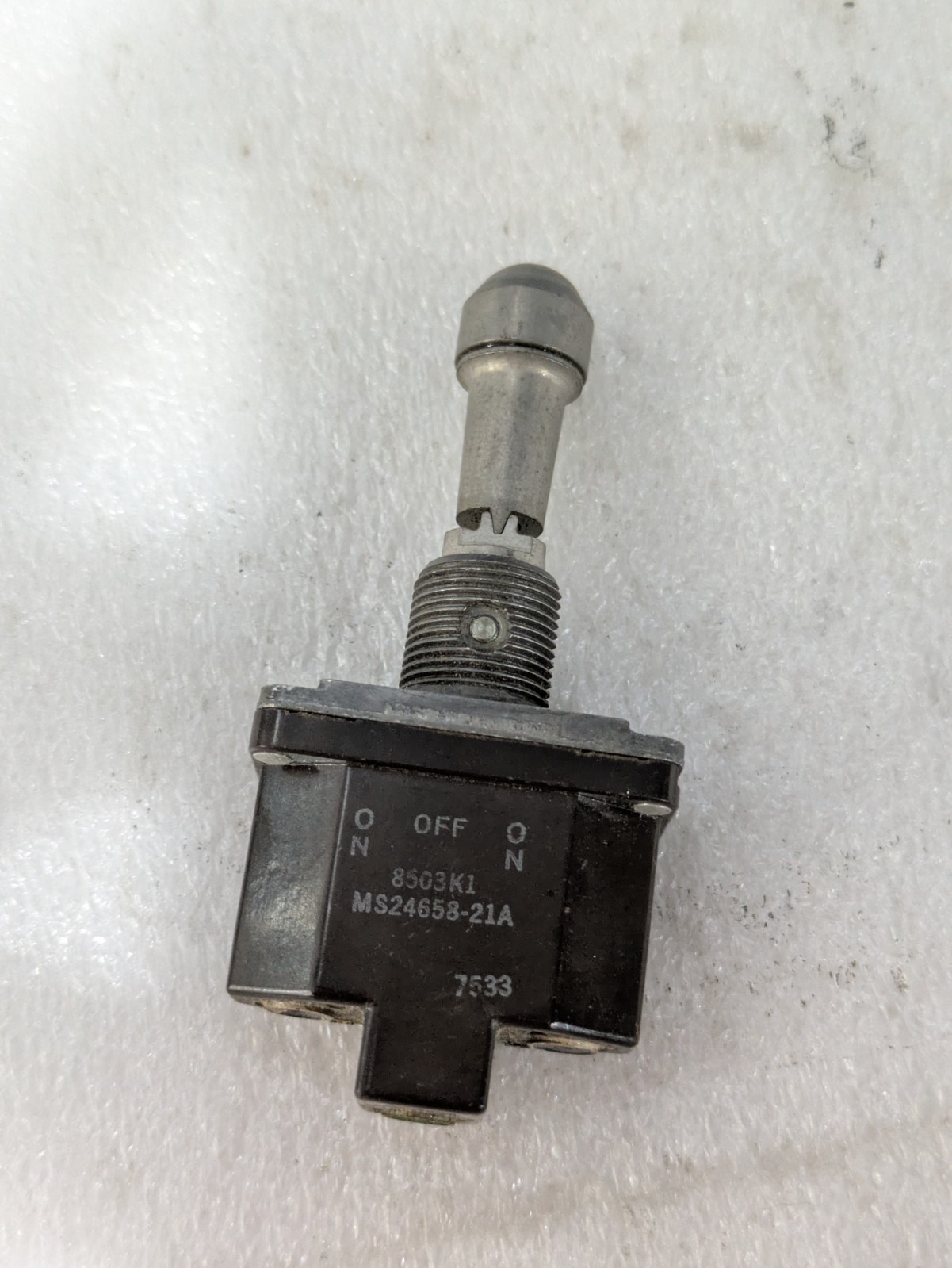 Safran Labinal 8503K1 MS24658-21A Toggle Switch SPDT ON-OFF-ON 20A Mil Spec