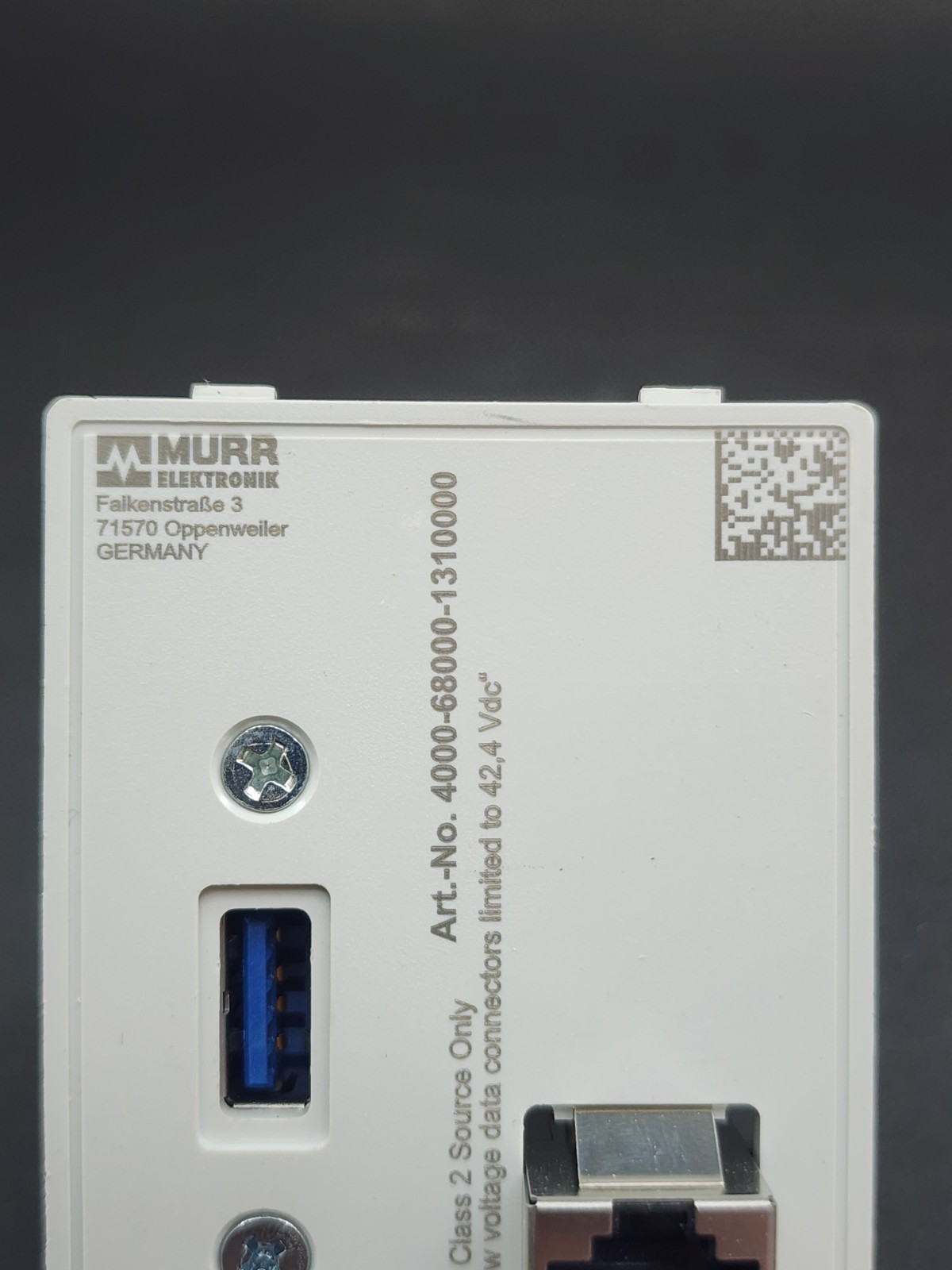 Murr Elektronik 4000-68000-1310000 Modlink MSDD Data Insert RJ45 Cat5e & USB 3.0