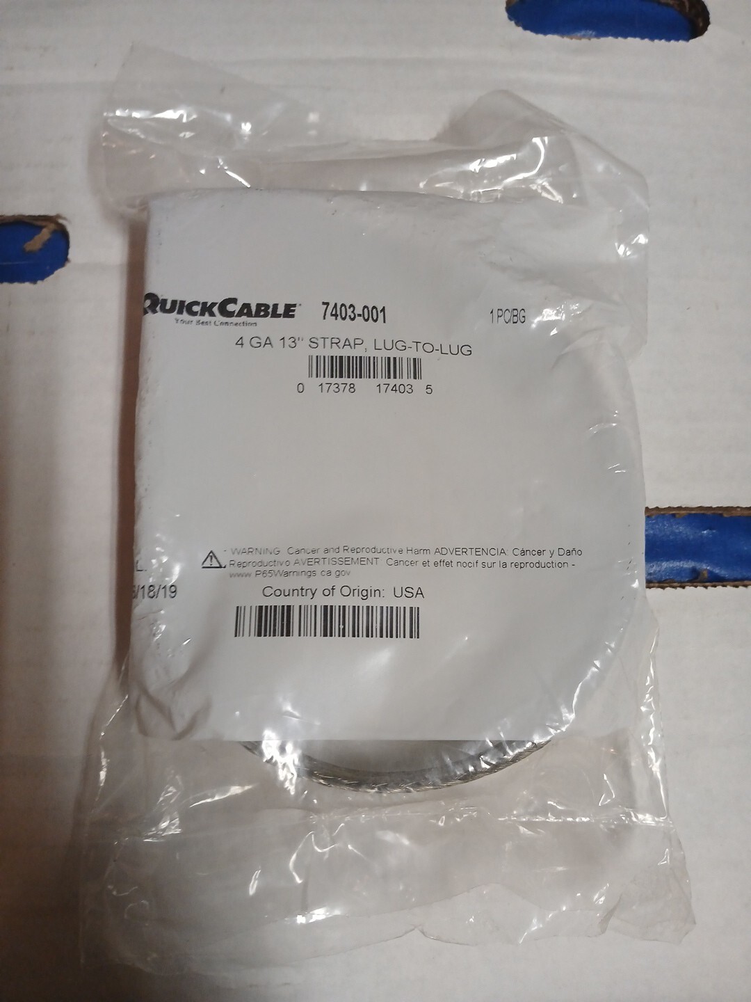 Quick Cable Grounding Strap 7403-001, 4 GA 13″ Strap, Lug-to-Lug