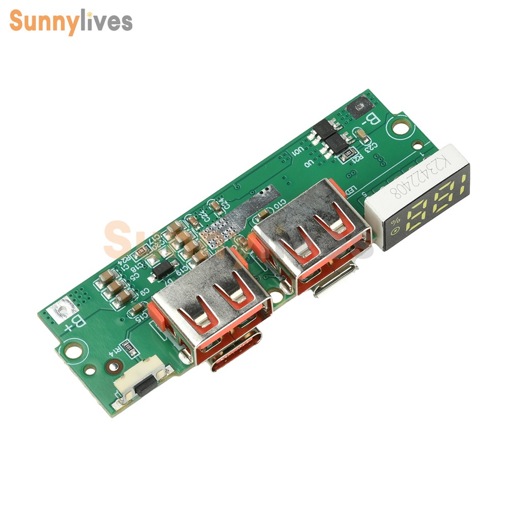 PD/QC 22.5W Fast Charging Module DIY Mobile Power Bank Circuit Board LED Display
