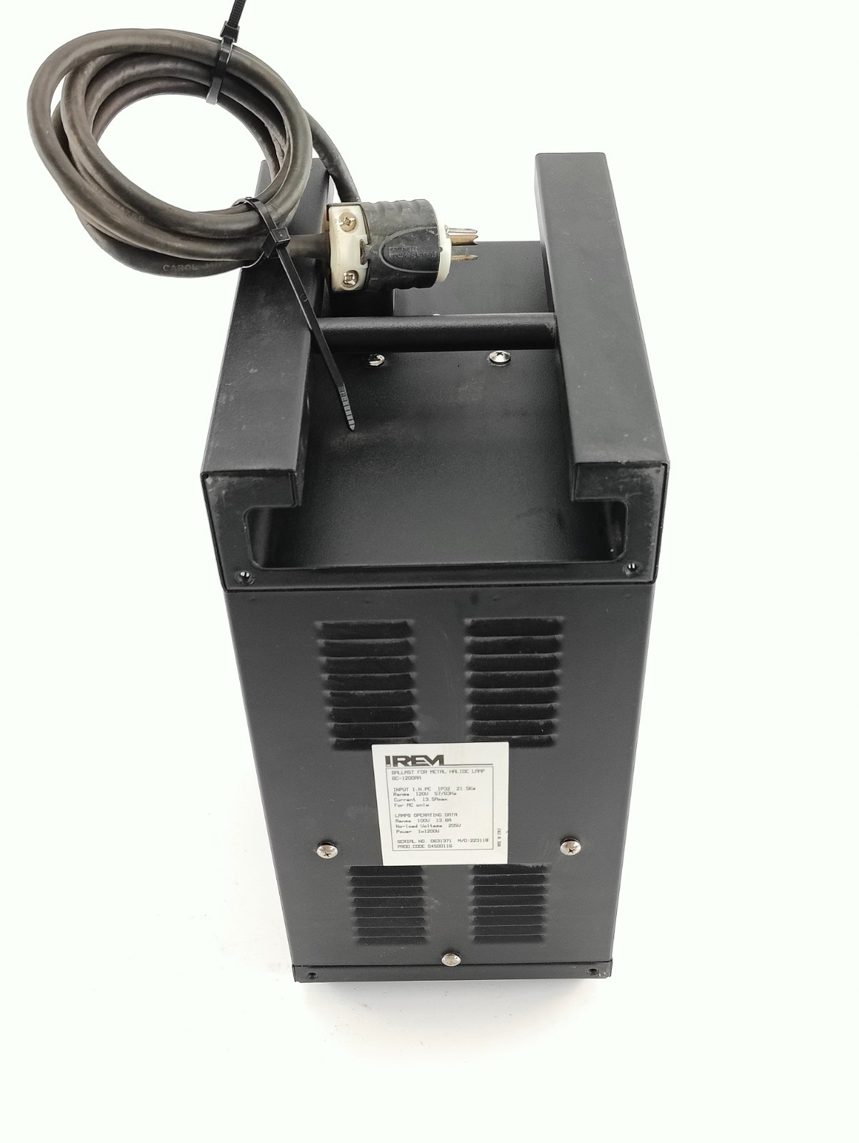 IREM BC1200A MAGNETIC BALLAST FOR METAL HALIDE LAMPS