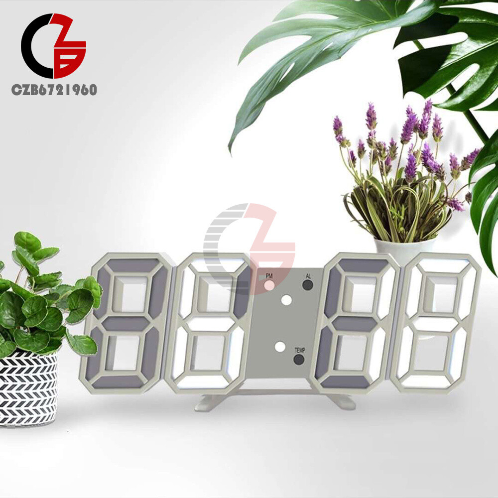 LED Electric Digital Alarm Clock Time/Date/Temperature Display Home Decoration