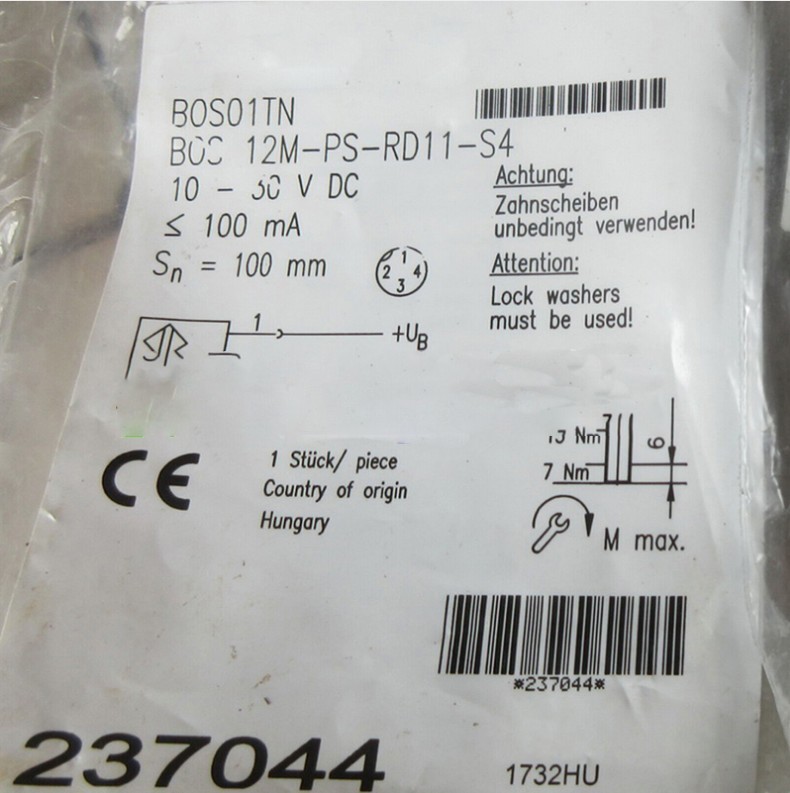 1PCS NEW FOR BALLUFF Sensor BOS 12M-PS-RD11-S4 BOS01TN