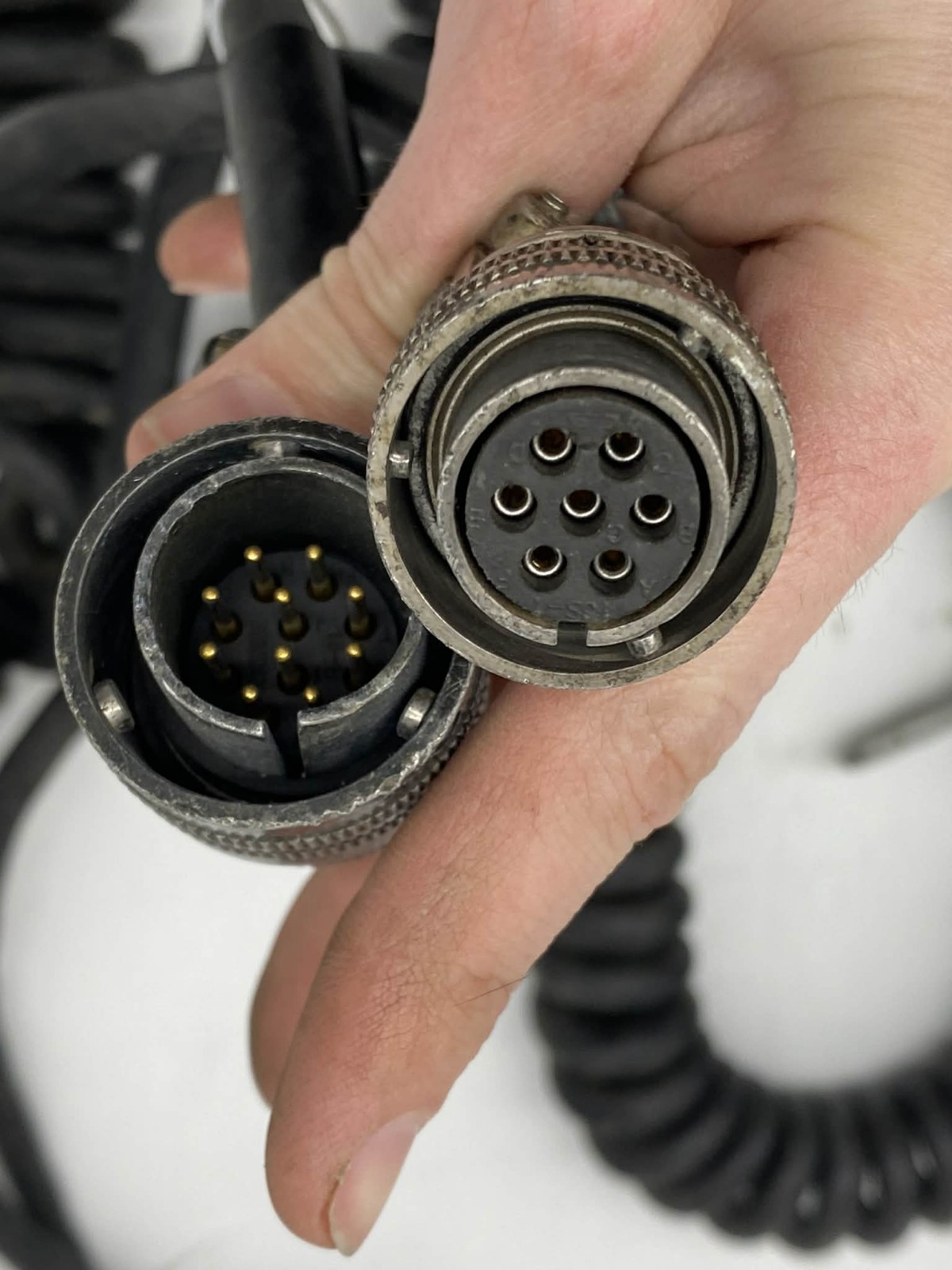 Lot x3 Trimble 68182 Machine Cable 10 pin Quick Disconnect to 7-socket Amphenol•