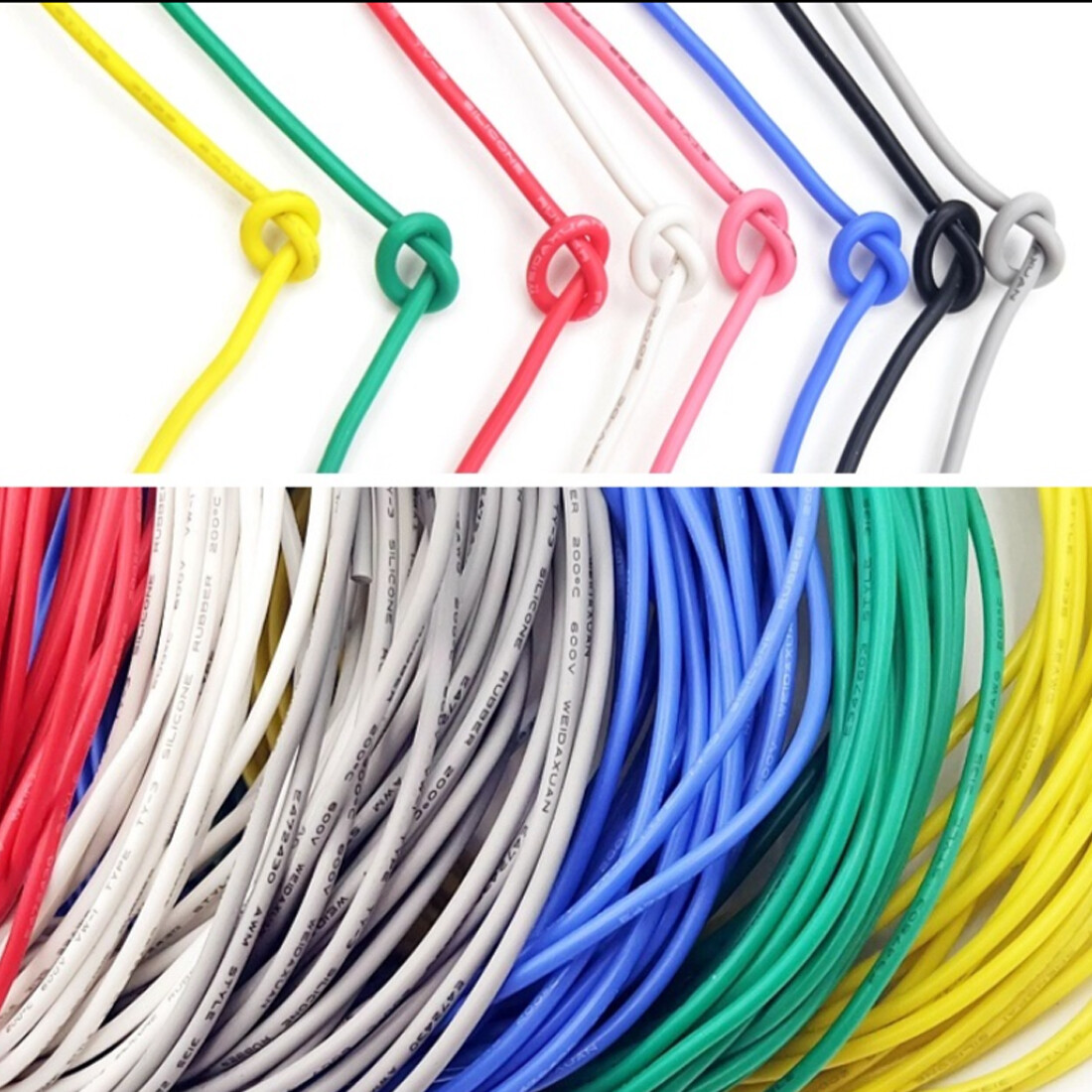 UL3135 Flexible Soft Silicone Wire Cable 10~30AWG Tinned Copper-All Colours/Size