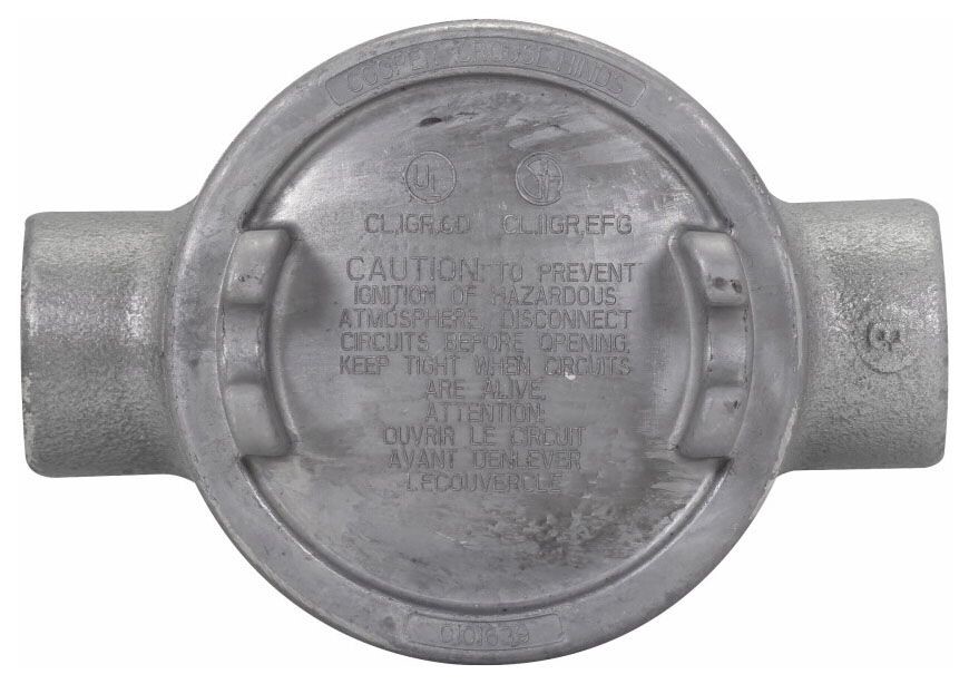 Crouse-Hinds GUAC26, Conduit Outlet Box, 3/4 Cst Iron Div 1 Round Base, 1 PC