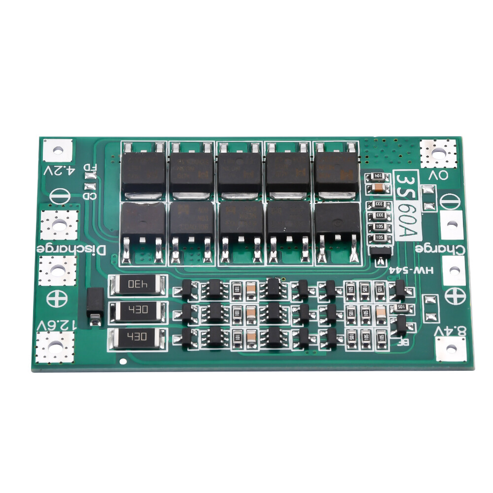 3S 13.6V 60A 18650 Li-ion Battery Charge PCB Protection Enhanced/Balanced Board