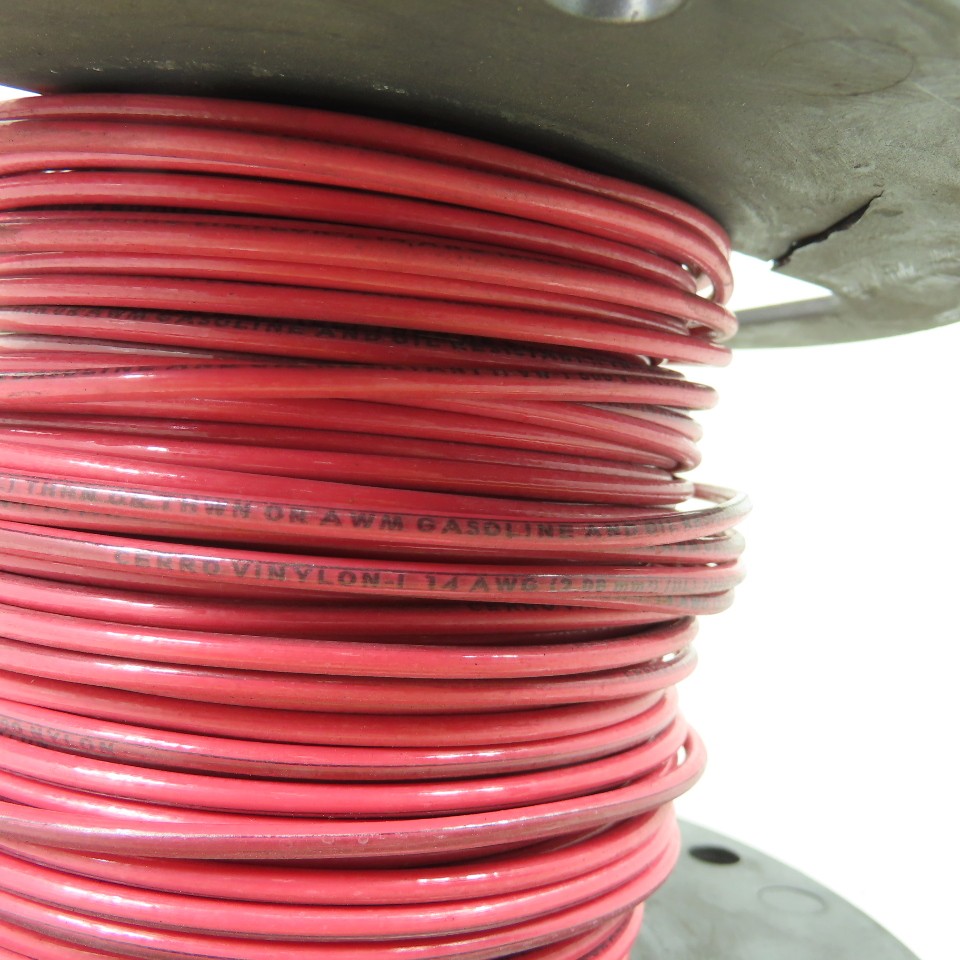Cerro Vinylon 14AWG THHN/THWN/AWM Red Solid Copper Wire 600V 318′