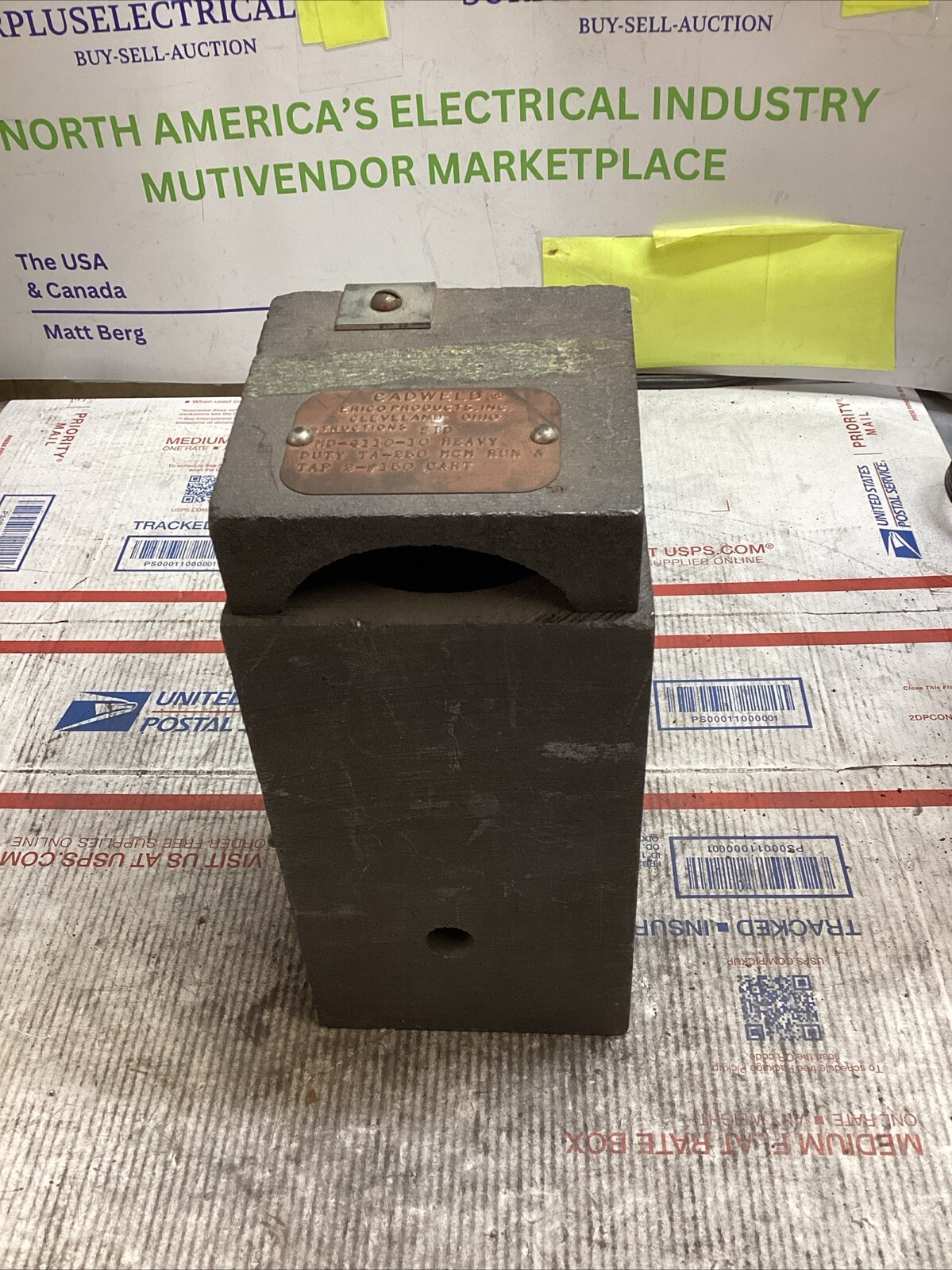 ERICO CADWELL STD MD-4110-10 MOLD TA-250 MCM RUN & TAP 2-#150 CART ED4U 3295