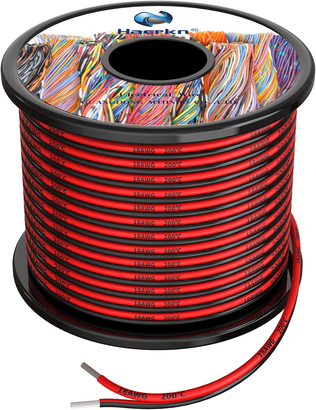 18 Awg Silicone Electrical Wire 2 Conductor Parallel Wire Line 60Ft [Black 30Ft