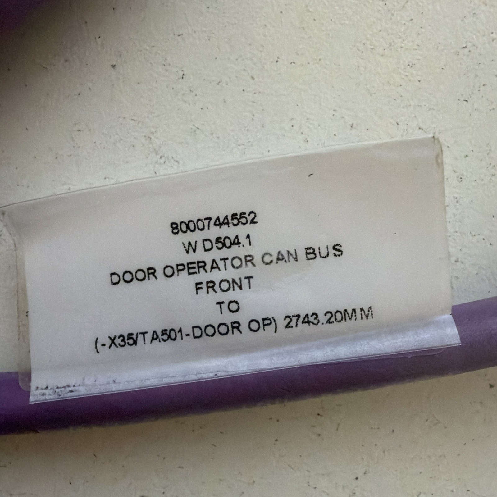 TK ELEVATOR HARN DOOR OPERATOR FRONT 800074452 WD504.1