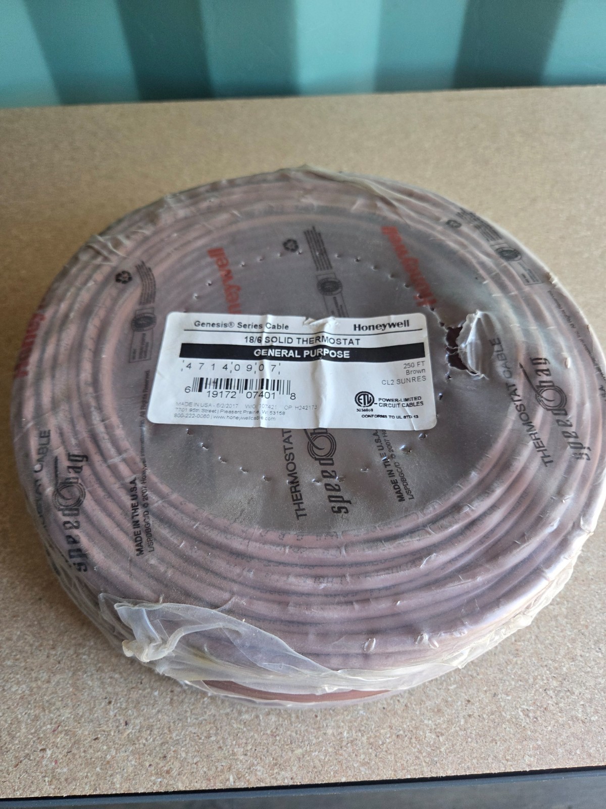 GENESIS 18/6 Solid CL2 Thermostat Cable 47140907 – 250FT